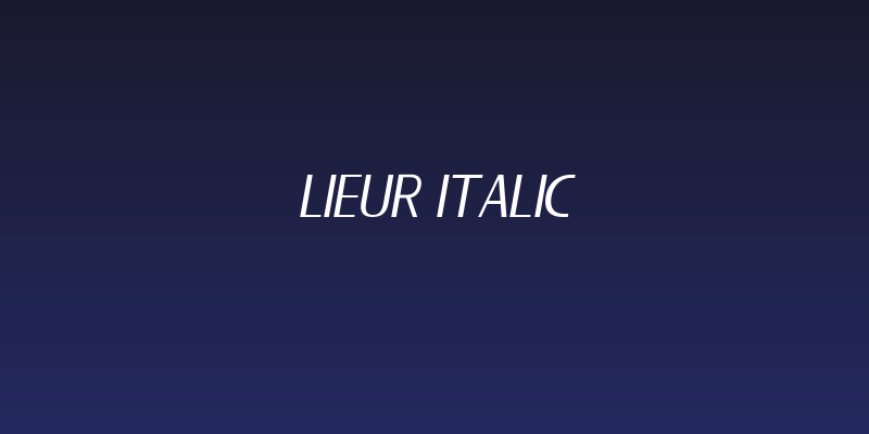 LIEUR Italic Social Header