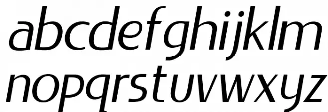 LIEUR Italic Caratteri MINUSCOLO