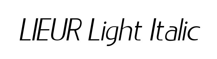 LIEUR Light Italic  Descarca Fonturi Gratis