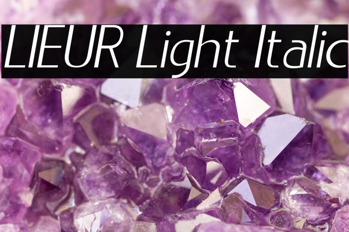 LIEUR Light Italic Example 2