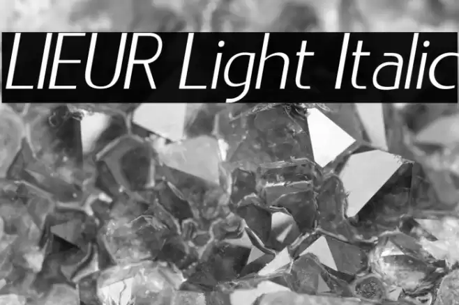 LIEUR Light Italic Font examples