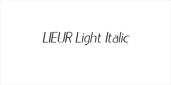LIEUR Light Italic Logo