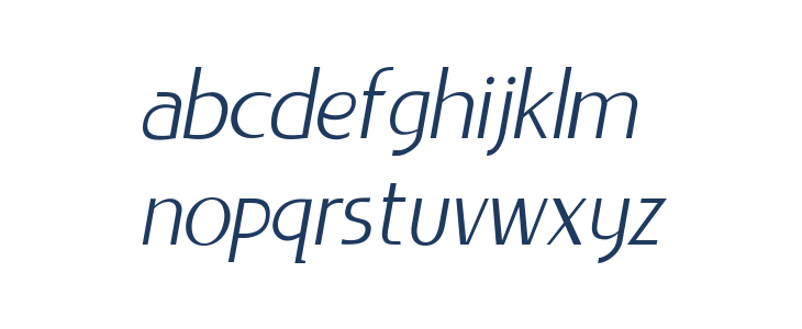 LIEUR Light Italic Lowercase