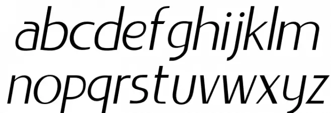 LIEUR Light Italic Font LOWERCASE
