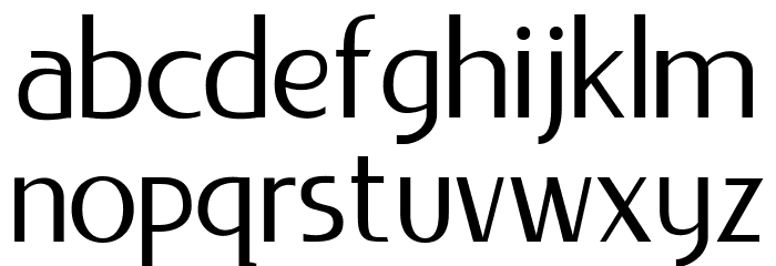 LIEUR Regular Font LOWERCASE