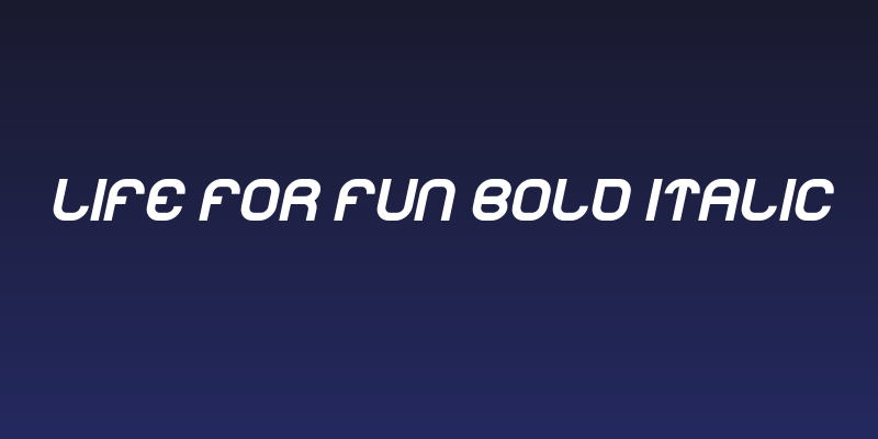 LIFE FOR FUN Bold Italic Social Header