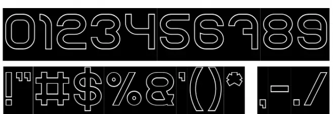 LIFE FOR FUN-Hollow-Inverse Font OTHER CHARS