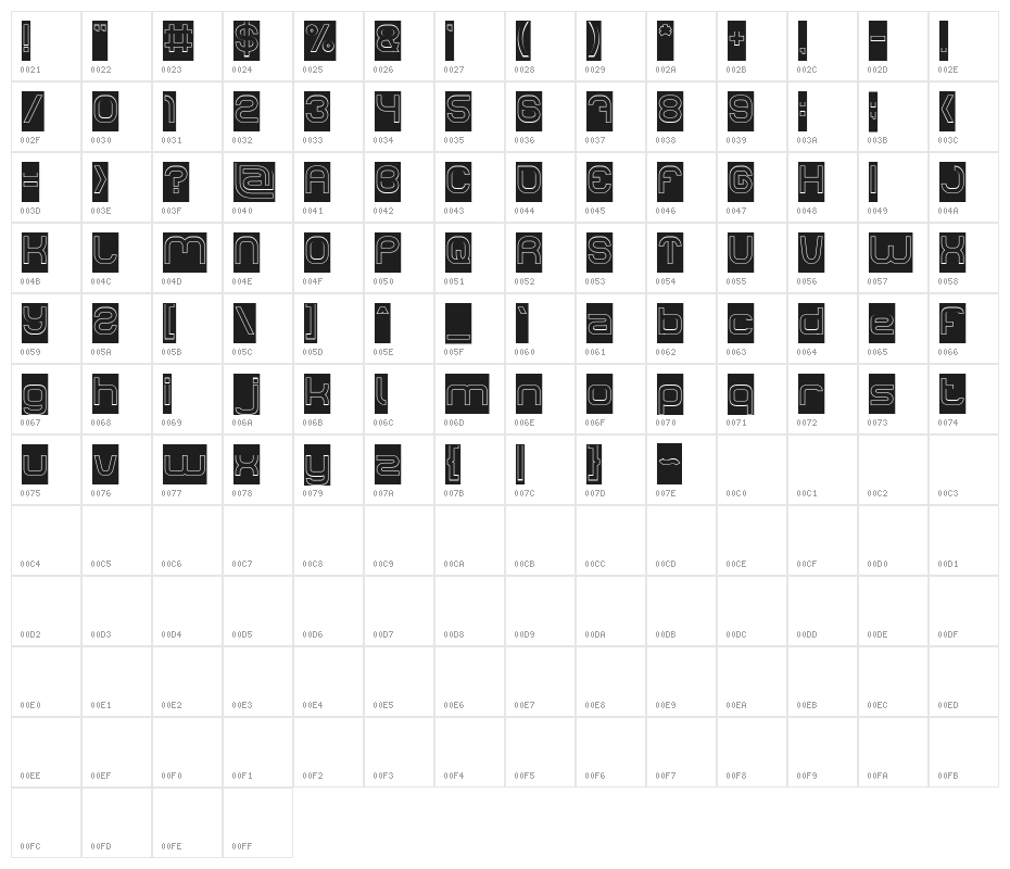 LIFE FOR FUN-Hollow-Inverse Character Map