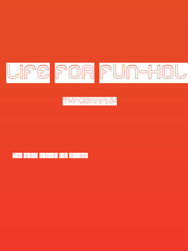 LIFE FOR FUN-Hollow-Inverse Poster