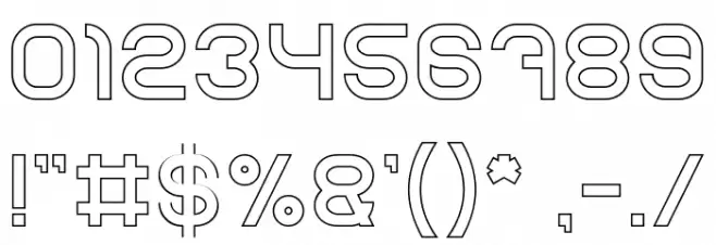 LIFE FOR FUN-Hollow Font OTHER CHARS