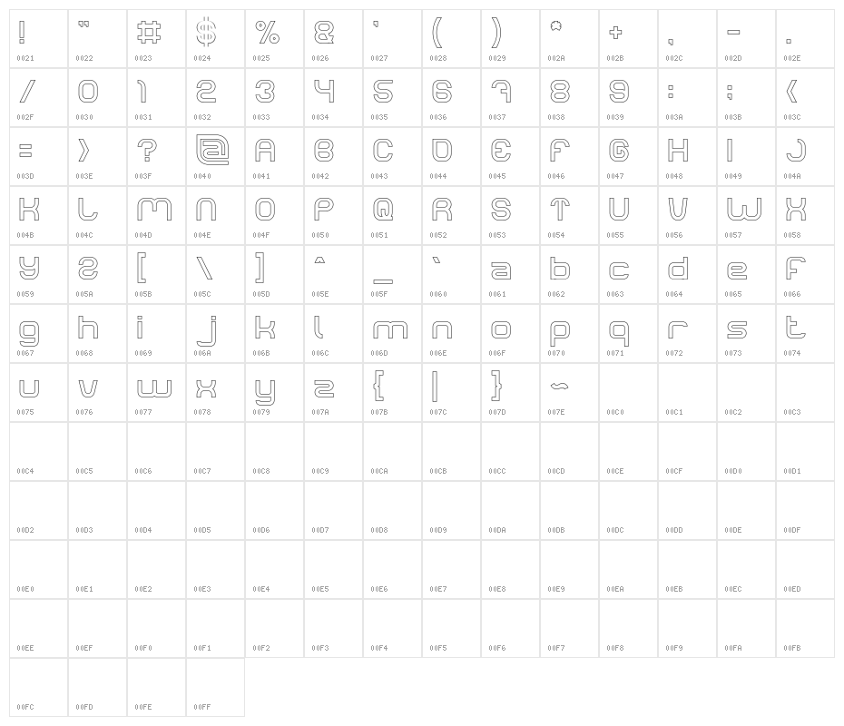 LIFE FOR FUN-Hollow Character Map