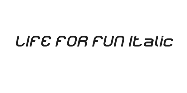 LIFE FOR FUN Italic Logo