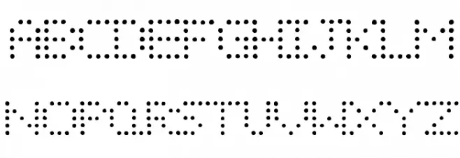 LIGHT EMITTING DIODES フォント 大文字
