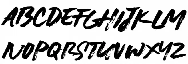 LIGHTBRUSH Schriftart Groß