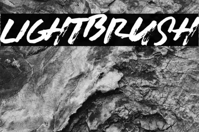 LIGHTBRUSH Font examples