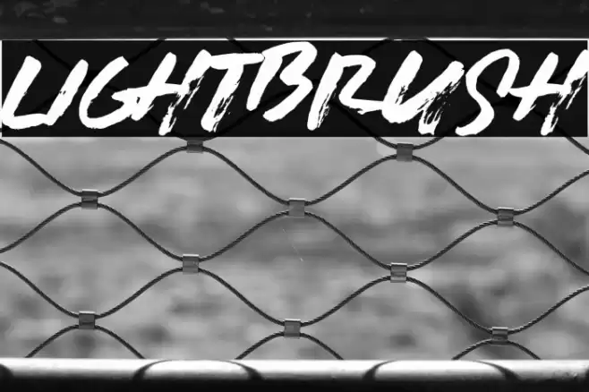 LIGHTBRUSH Font examples
