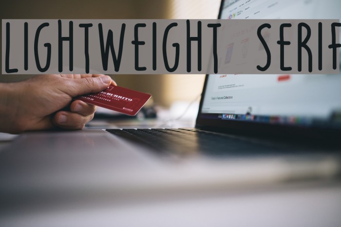 LIGHTWEIGHT SERIF Font examples