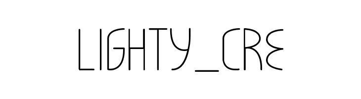 LIGHTY_CRE  नि: शुल्क फ़ॉन्ट्स डाउनलोड