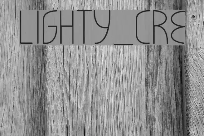 LIGHTY_CRE Font examples