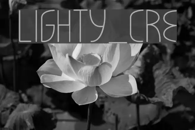 LIGHTY_CRE Font examples