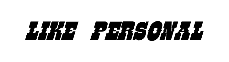 LIKE-PERSONAL  Frei Schriftart Herunterladen