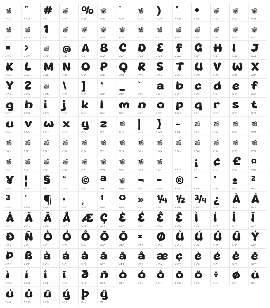 LIKEFU Trial Regular Character Map