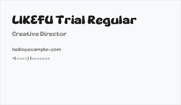 LIKEFU Trial Regular Business Card
