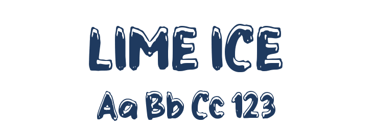 LIME ICE Font Preview