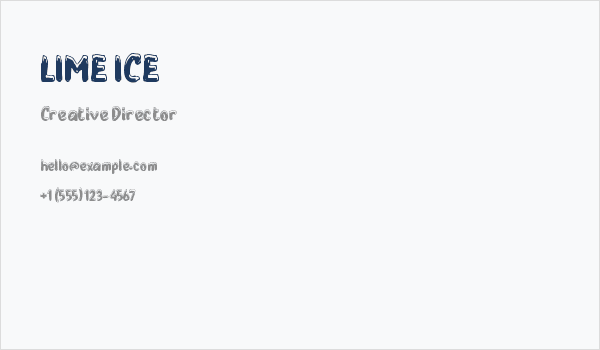LIME ICE Business Card