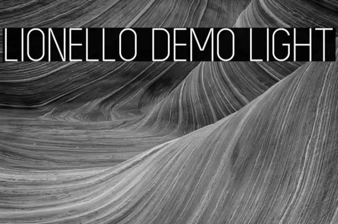 LIONELLO DEMO Light Font examples