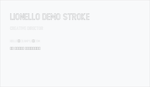 LIONELLO DEMO Stroke Business Card