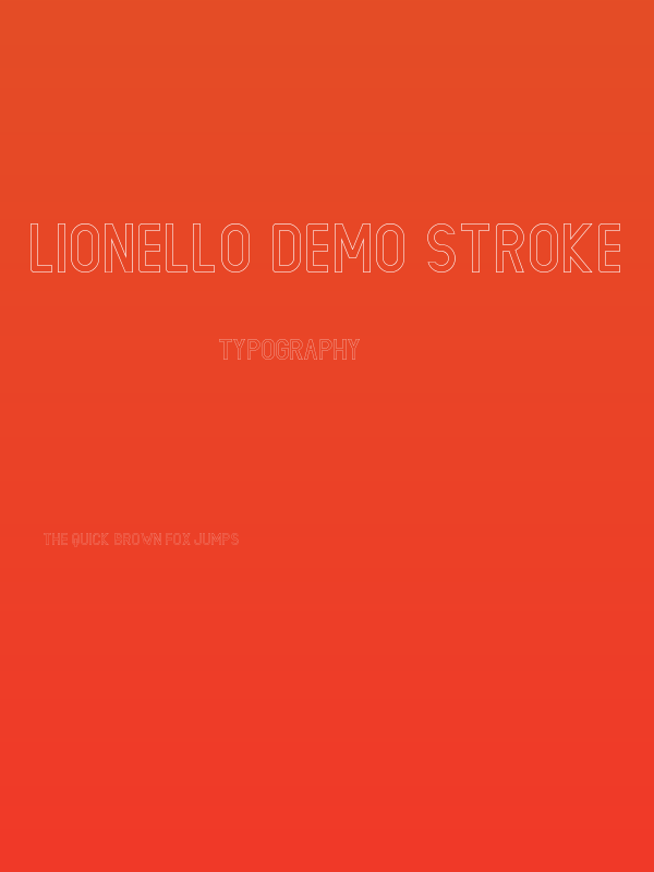 LIONELLO DEMO Stroke Poster