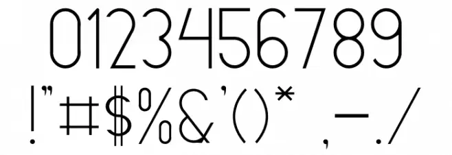 LIONELLO Light Font OTHER CHARS