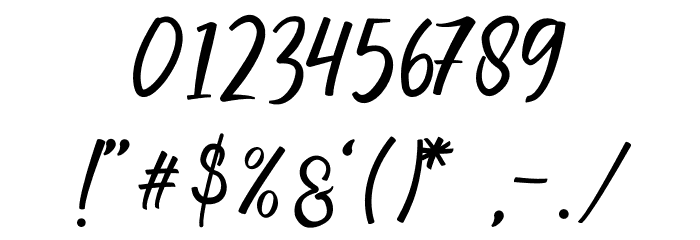 LIONELLO SCRIPT Font OTHER CHARS