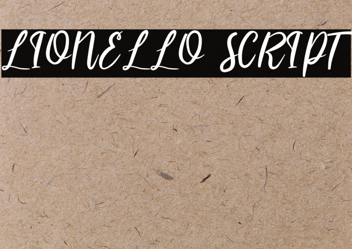 LIONELLO SCRIPT Font examples