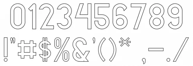 LIONELLO Stroke Font OTHER CHARS