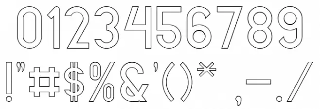 LIONELLO Stroke Font OTHER CHARS