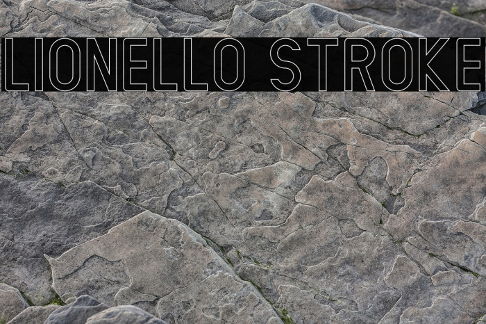 LIONELLO Stroke Font examples