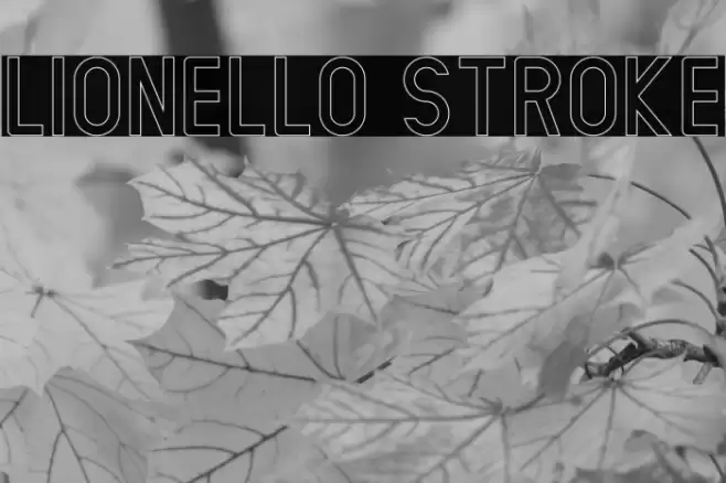 LIONELLO Stroke Font examples