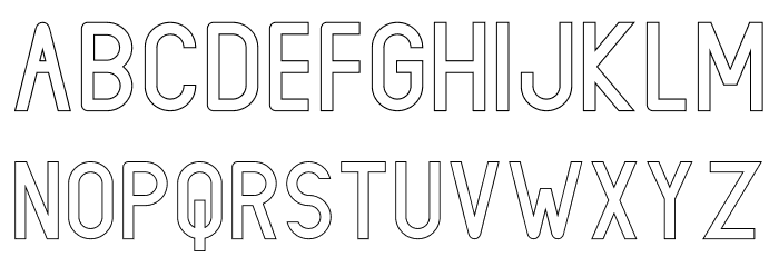 LIONELLO Stroke Font LOWERCASE