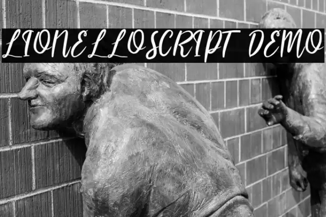 LIONELLOSCRIPT DEMO Font examples