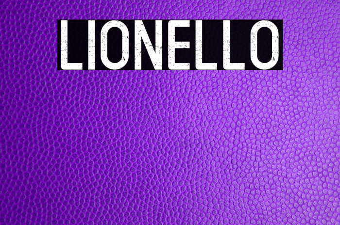 LIONELLO फ़ॉन्ट examples