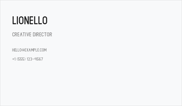 LIONELLO Business Card