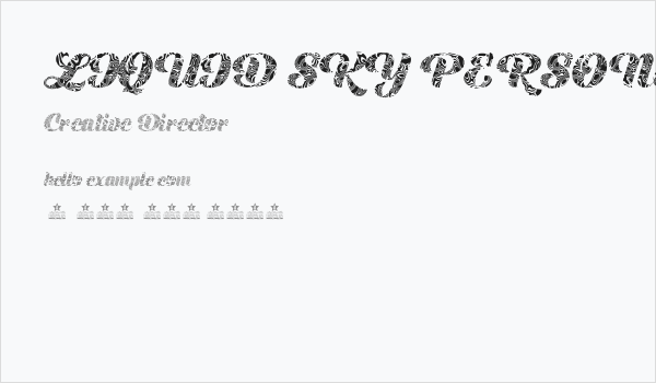 LIQUID SKY PERSONAL USE Business Card