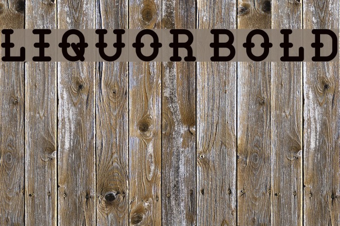 LIQUOR Bold Font examples
