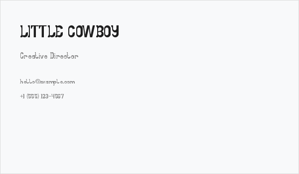LITTLE COWBOY Business Card