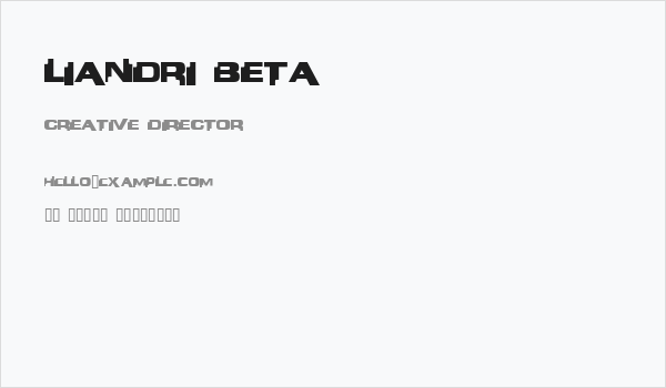 Liandri BETA Business Card