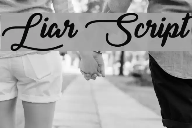 Liar Script Font examples