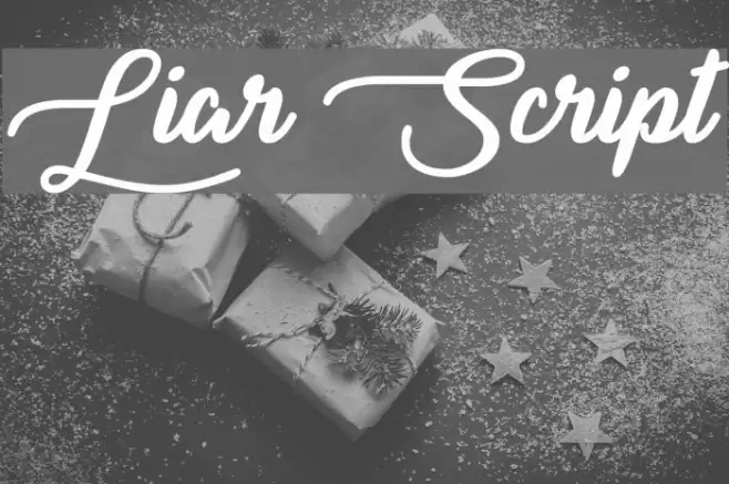 Liar Script Font examples
