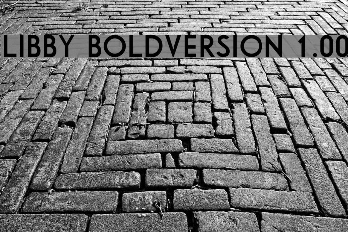 Libby Bold:Version 1.00 Font examples